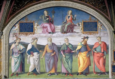 Lunette of Prudence and Justice by Pietro Perugino